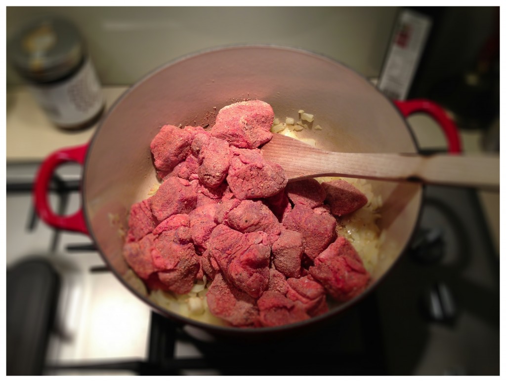 Beef stew - beef in pan
