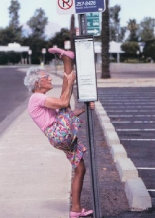 Old yogi girl